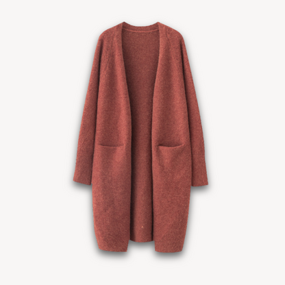 Anja | Damen Frühling Longline Offene Vorderseite Cardigan