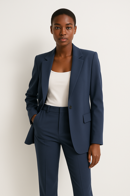 Kathrin | Damen Hosenanzug Set mit geradem Bein