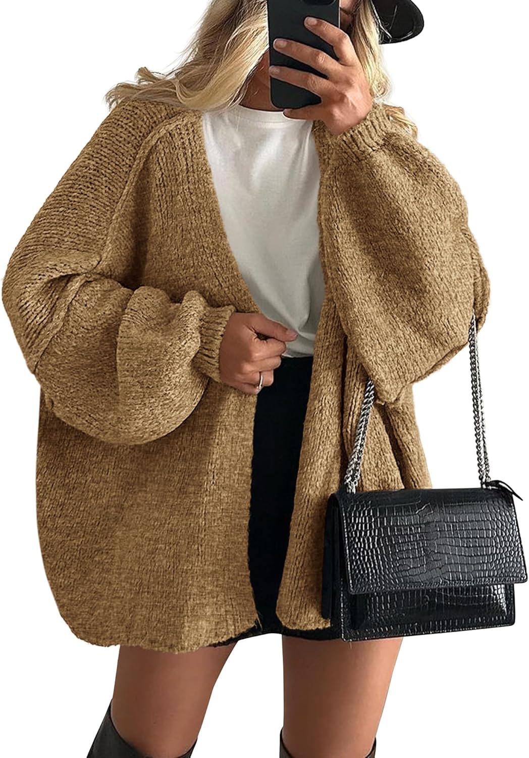 Christa | Damen Frühling Locker Gestrickter Cardigan