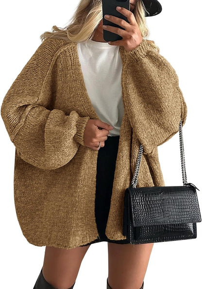 Christa | Damen Frühling Locker Gestrickter Cardigan