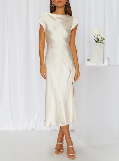 Verena | Damen Slip-Midikleid mit minimalistischer Silhouette