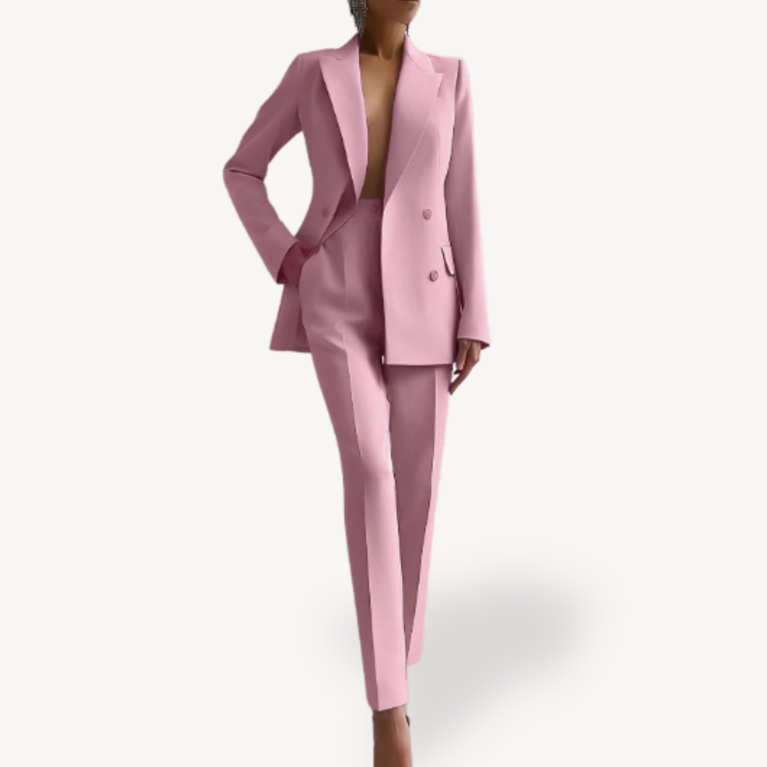 Lilian | Damen Maßgeschneiderter Blazer mit Hose, Zweiteiliges Anzug-Set