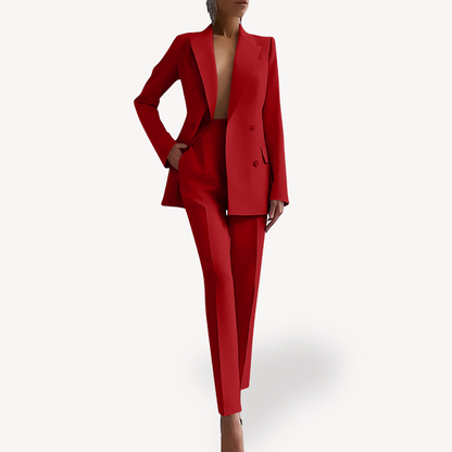 Lilian | Damen Maßgeschneiderter Blazer mit Hose, Zweiteiliges Anzug-Set