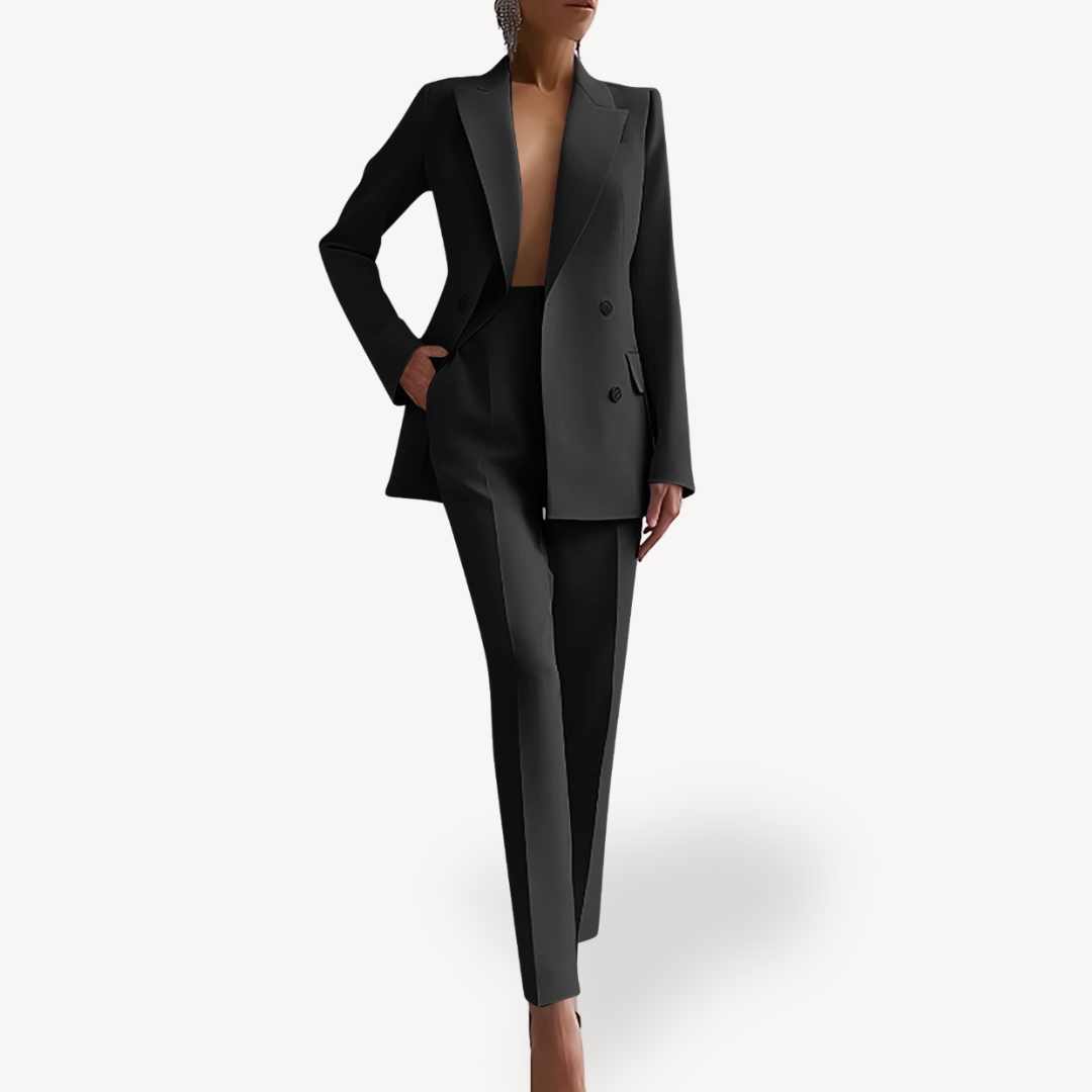 Lilian | Damen Maßgeschneiderter Blazer mit Hose, Zweiteiliges Anzug-Set
