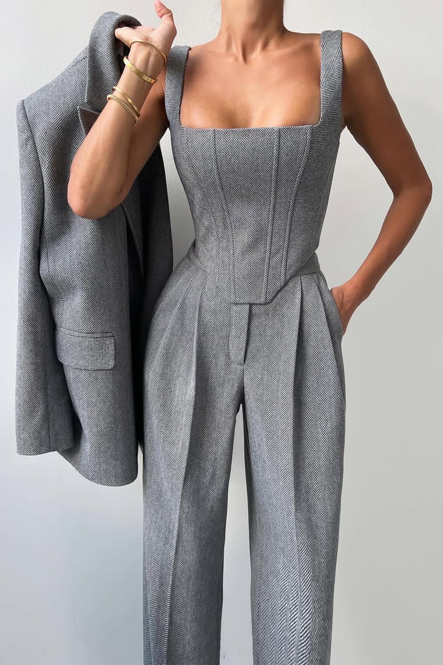 Melanie | Damen Dreiteiliger Hosenanzug