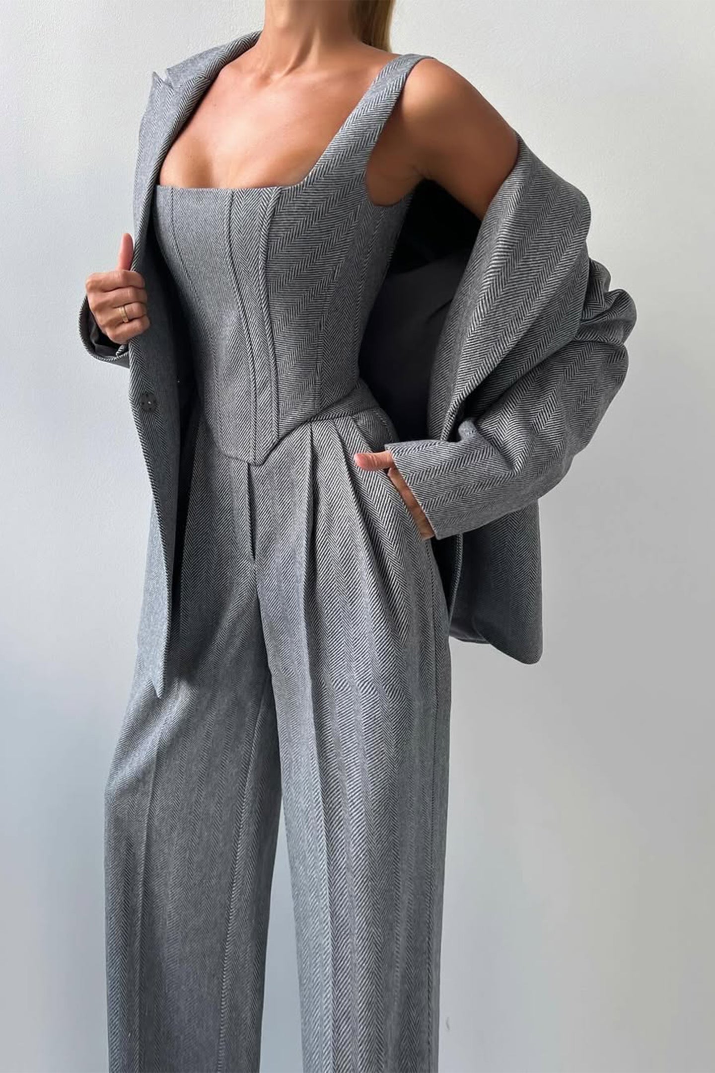 Melanie | Damen Dreiteiliger Hosenanzug