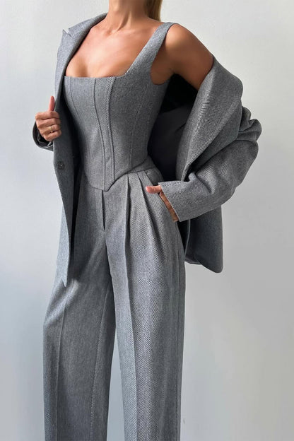 Melanie | Damen Dreiteiliger Hosenanzug