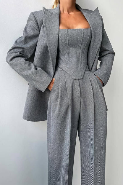 Melanie | Damen Dreiteiliger Hosenanzug