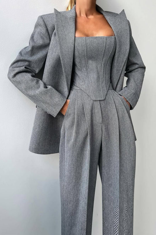 Melanie | Damen Dreiteiliger Hosenanzug