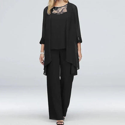Viviane | Damen Frühling Elegantes Lagen-Formelles Hosen-Set