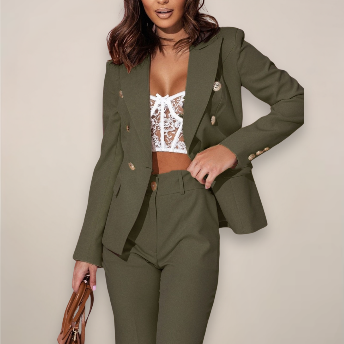 Pauline | Damen Zweiteiliger Maßgeschneiderter Blazer-Anzug