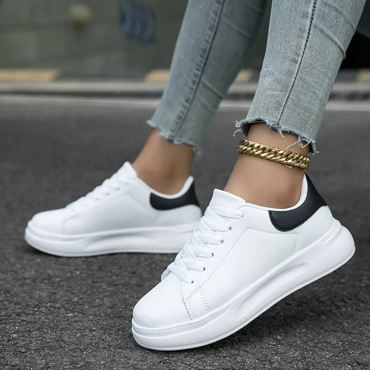 Helga | Damen Trendige Low-Top Freizeitschuhe