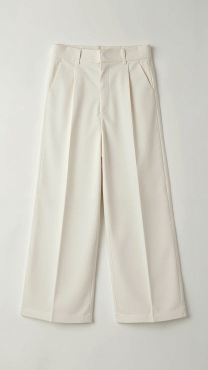 Sabina | Damen Weitbeinige Hose mit Hoher Taille