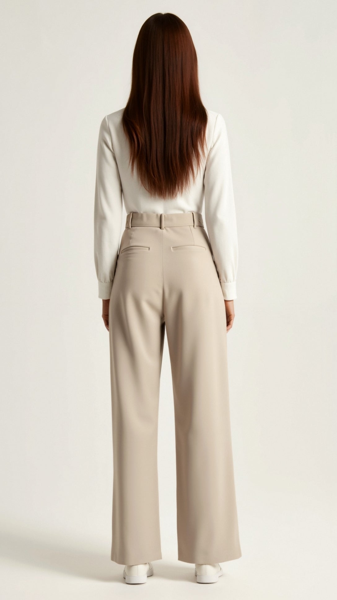 Natascha | Damen Frühjahrs Hochtaillierte Weite Hose