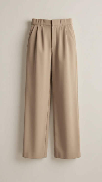 Natascha | Damen Frühjahrs Hochtaillierte Weite Hose