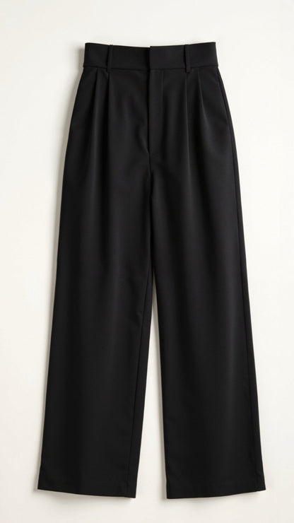 Natascha | Damen Frühjahrs Hochtaillierte Weite Hose