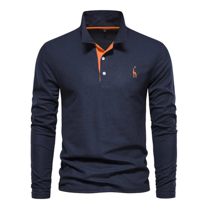 Yannick | Herren Langarm-Polo mit Knopfleiste