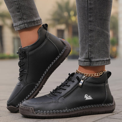 Elfriede | Damen Bequeme Schnürschuhe mit Reißverschluss