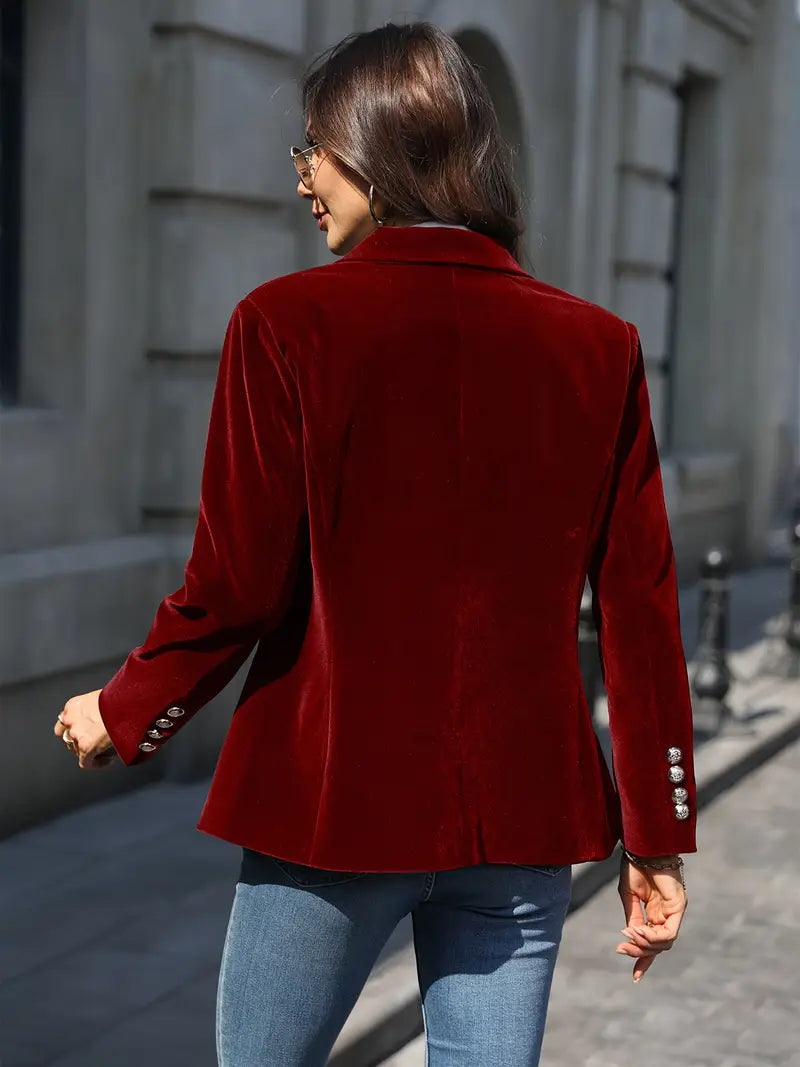 Emilia | Damen Klassischer Blazer mit Ein-Knopf-Verschluss