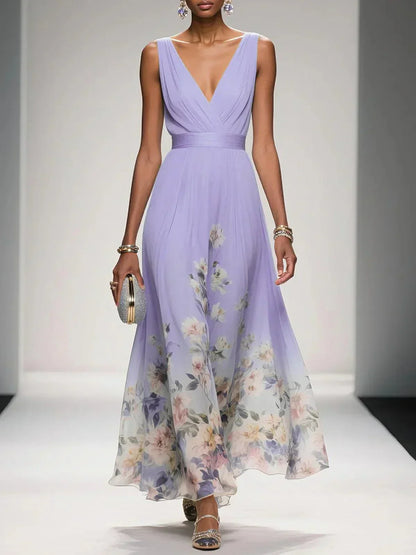 Julia | Damen Blumenmuster Kleid für Hochzeitsgäste