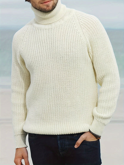 Malte | Herren Warmer Gerippter Rollkragenpullover