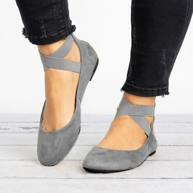 Verena | Bequeme Ballerinas mit Knöchelriemen