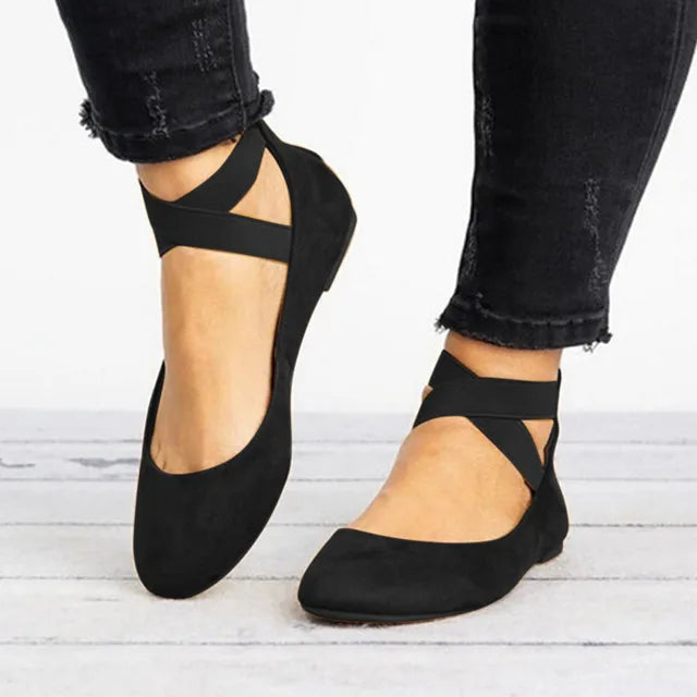 Verena | Bequeme Ballerinas mit Knöchelriemen
