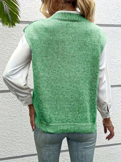 Carolin | Damen Strickweste mit V-Ausschnitt