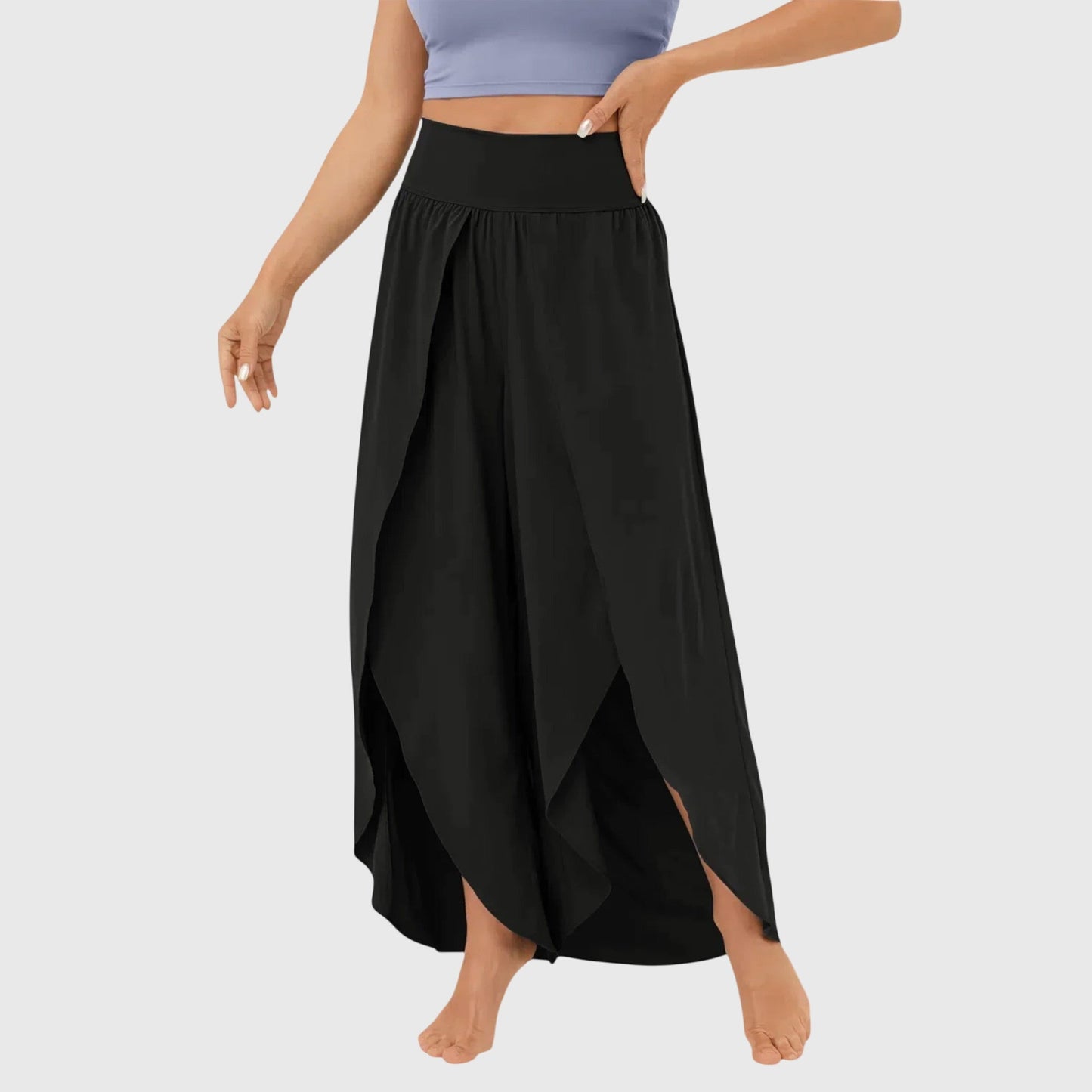 Jasmin | Damen Luftige Lounge-Hose mit Schlitz-Design