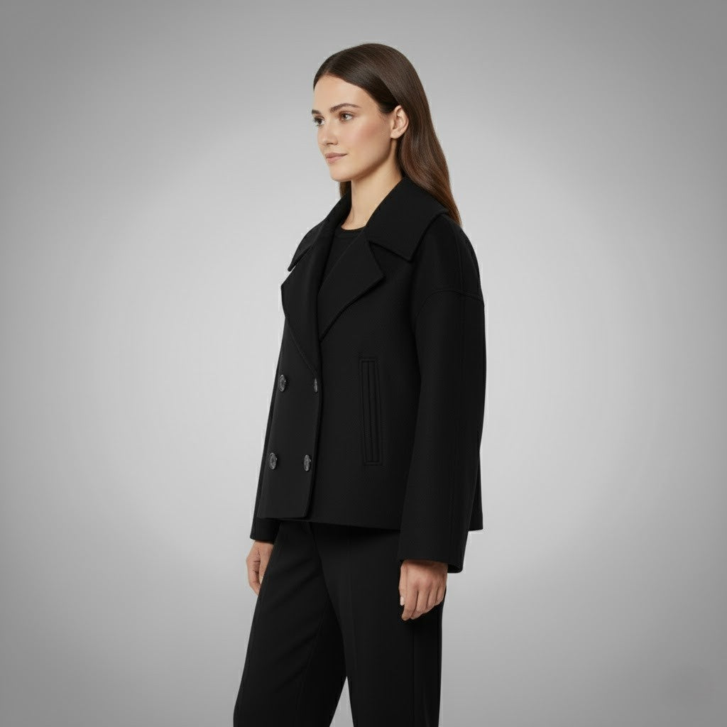 Tamara | Damen Moderne Jacke im Zweireiher-Look