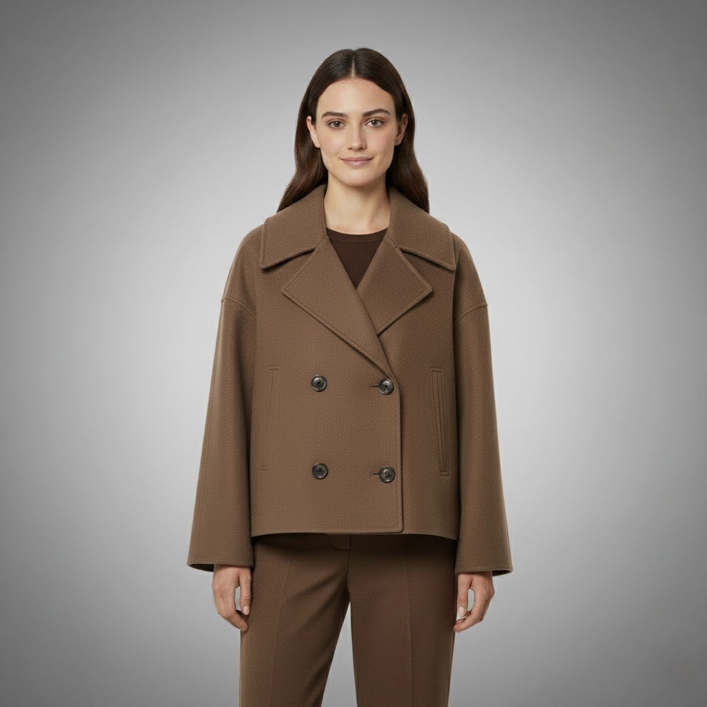 Tamara | Damen Moderne Jacke im Zweireiher-Look