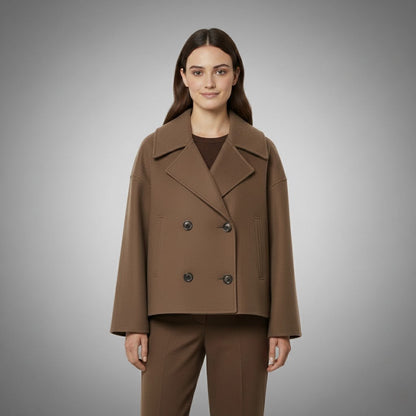 Tamara | Damen Moderne Jacke im Zweireiher-Look