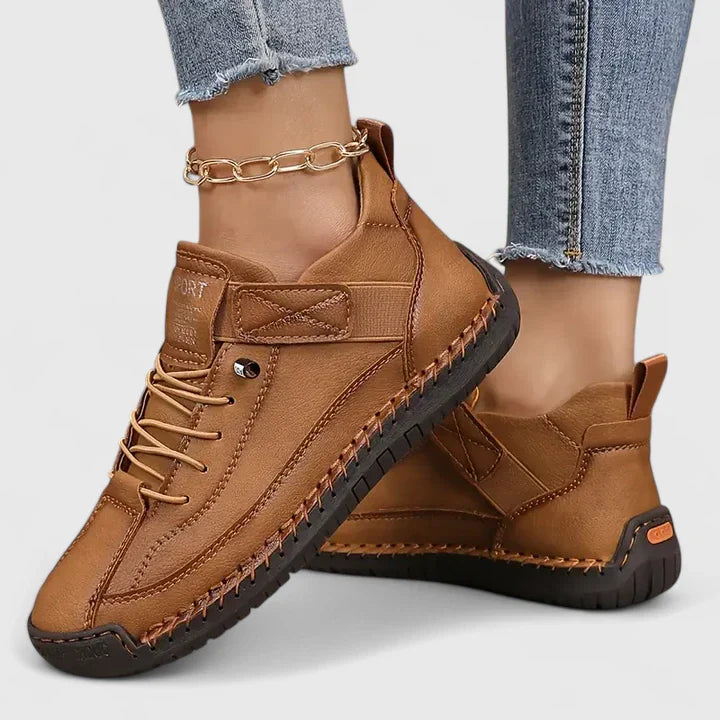 Sabine | Damen Lässige Schnür-Sneaker