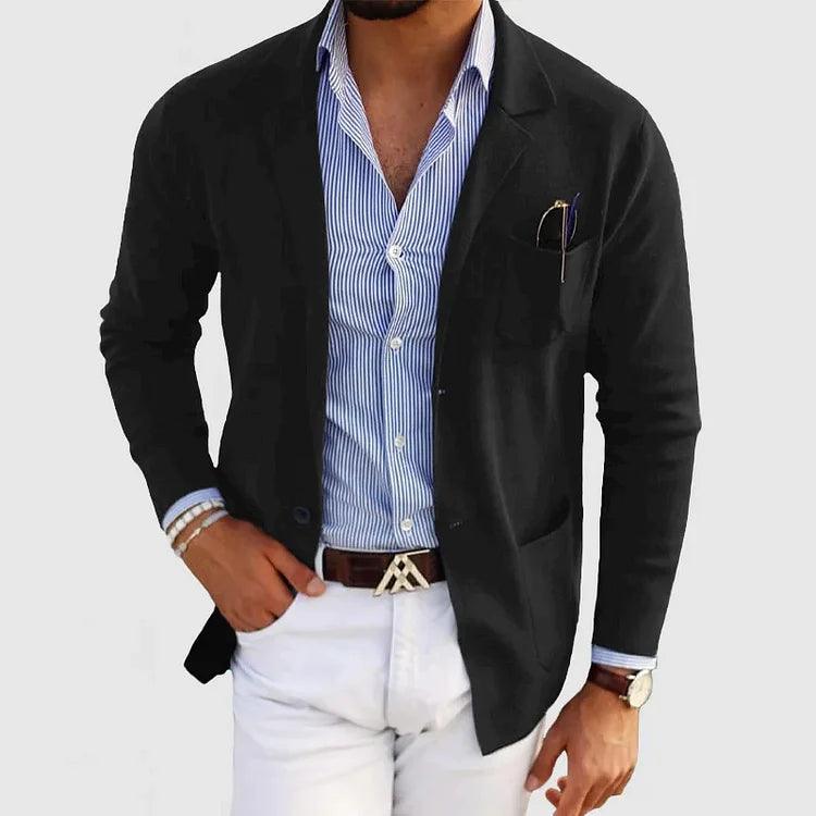 Dominic | Herren Lässiger Strickblazer mit Reverskragen