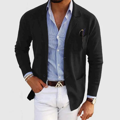 Dominic | Herren Lässiger Strickblazer mit Reverskragen