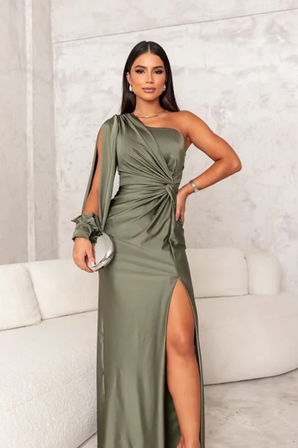 Jasmin | Damen Abendkleid mit Einem Schulterträger