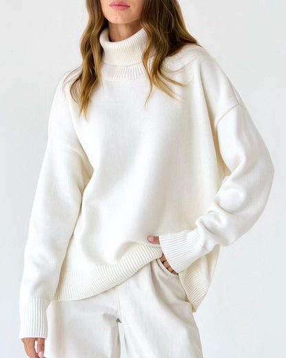 Regine | Damen Lockerer Rollkragen Strickpullover