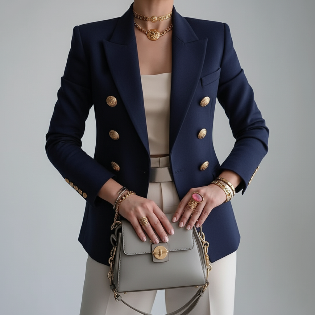 Veronika  | Damen Maßgeschneiderter Blazer mit Modernem Casual-Eleganz-Stil
