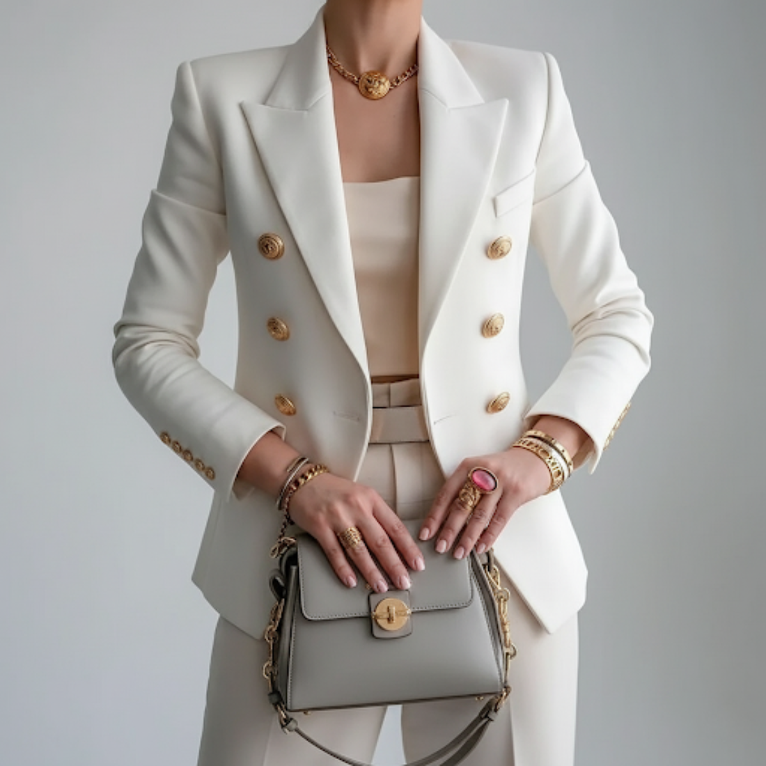 Veronika  | Damen Maßgeschneiderter Blazer mit Modernem Casual-Eleganz-Stil