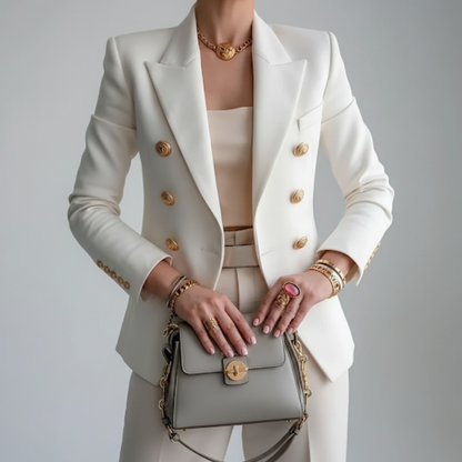 Veronika  | Damen Maßgeschneiderter Blazer mit Modernem Casual-Eleganz-Stil