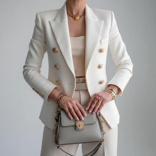 Veronika  | Damen Maßgeschneiderter Blazer mit Modernem Casual-Eleganz-Stil
