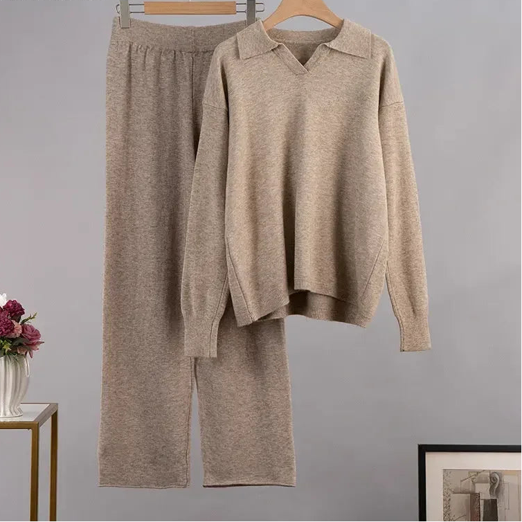 Leonie | Damen Gemütliches Herbst Relaxed Strick Set