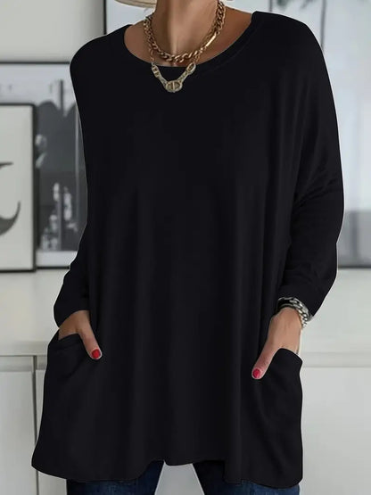 Angela | Damen Lockeres Langarmshirt