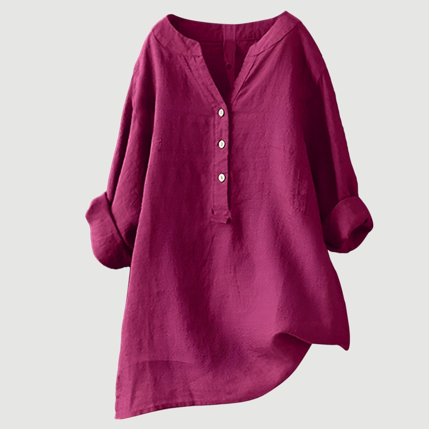 Jessica | Damen Lockeres Freizeit-Top mit V-Ausschnitt