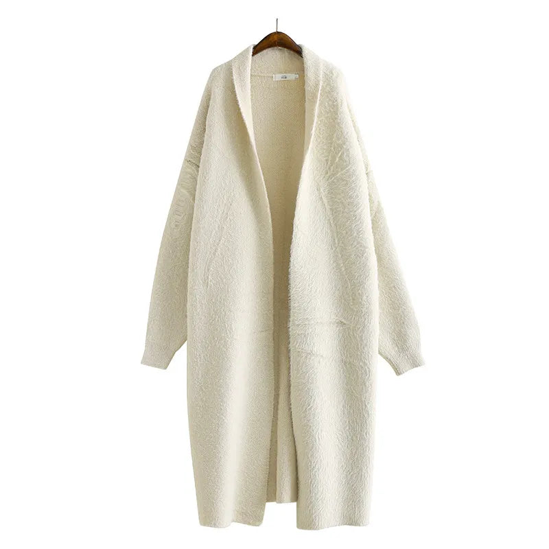 Barbara | Damen Frühling Longline Offener Cardigan