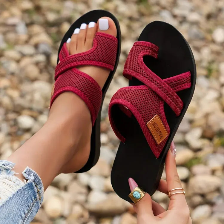 Johanna | Damen Sommer Orthopädische Sandalen mit Kreuzriemen