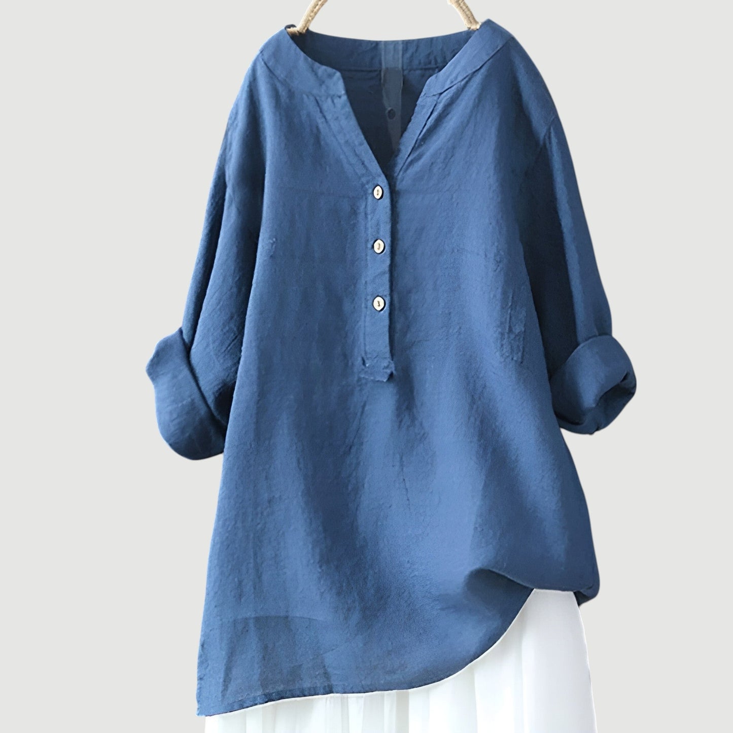 Jessica | Damen Lockeres Freizeit-Top mit V-Ausschnitt