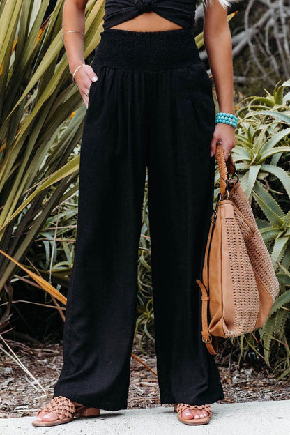 Verena | Damen Weit geschnittene Hose mit Hoher Taille und Lockerer Passform