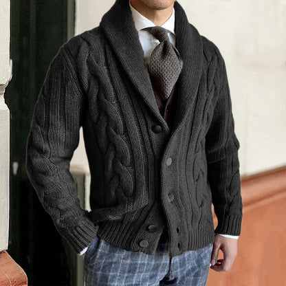 Anton | Herren Frühlings Cardigan Mit Schalkragen Und Knöpfen