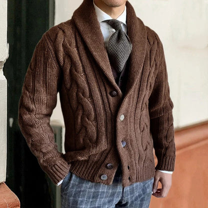 Anton | Herren Frühlings Cardigan Mit Schalkragen Und Knöpfen